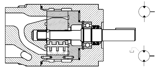 DENISON丹尼遜M4系列葉片馬達剖面圖