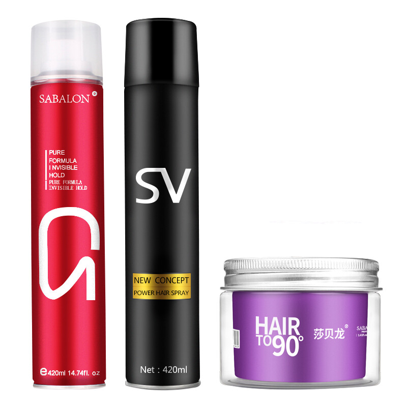 莎貝龍SABALION 三瓶黑瓶發(fā)膠，塑造自然清香的不傷發(fā)造型